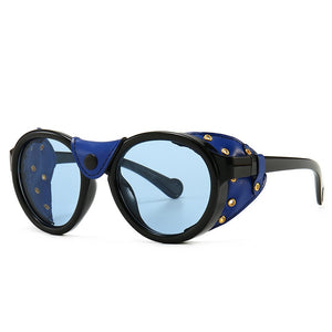 Steam Punk Oval Windproof Sunglasses