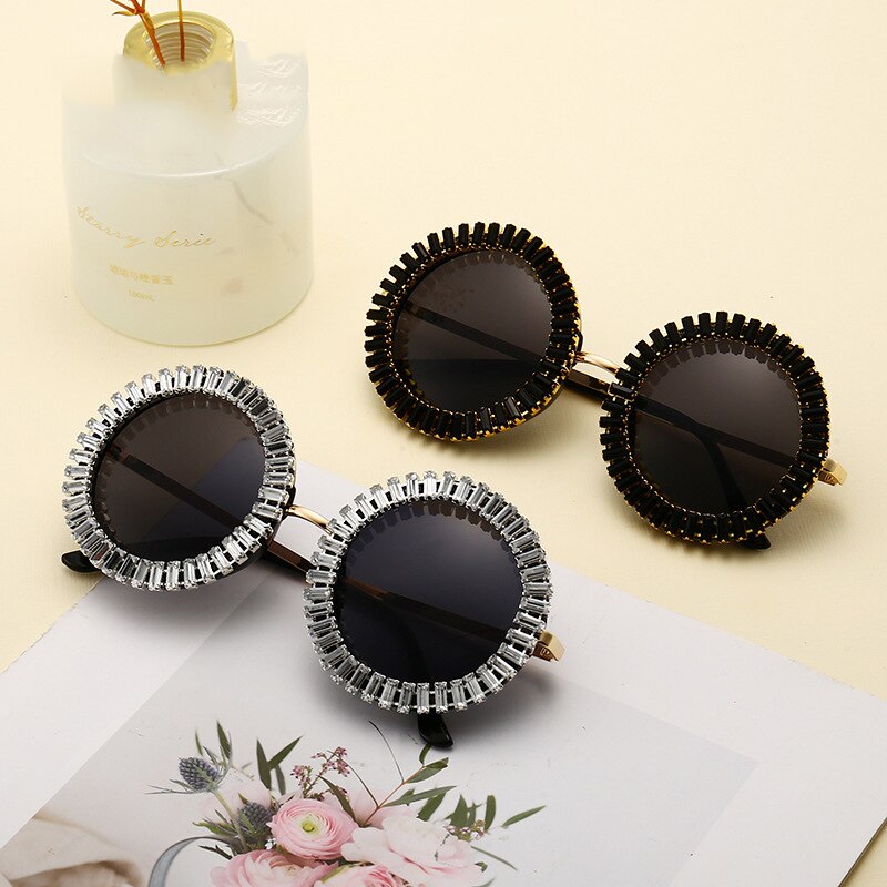 Luxury Round Diamond Sunglasses