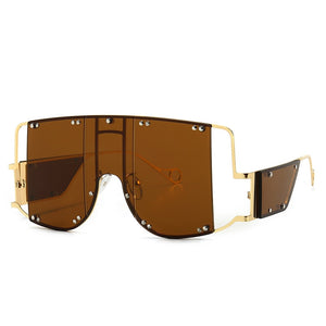 Oversized Metal Rivet Eyewear