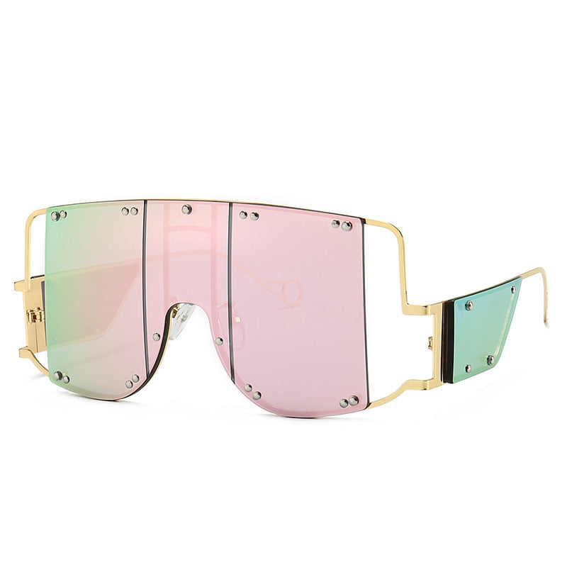 Oversized Metal Rivet Eyewear