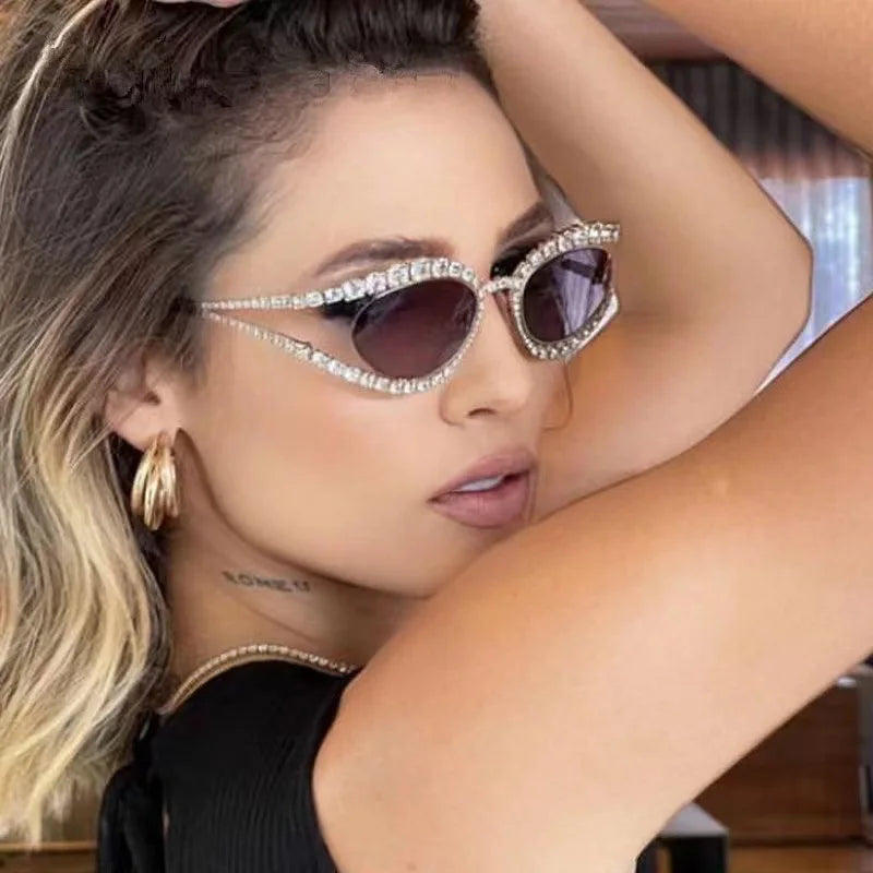 Fashion Luxury Crystal Shiny Sunglasses