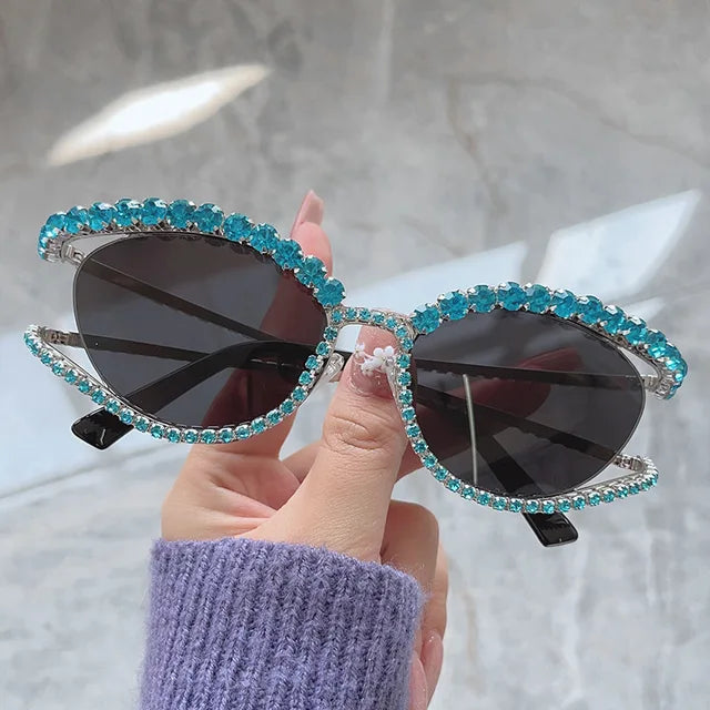 Fashion Luxury Crystal Shiny Sunglasses