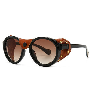 Steam Punk Oval Windproof Sunglasses