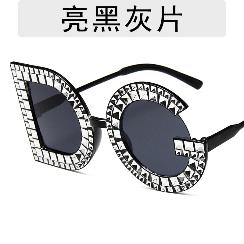 letter diamond sunglasses