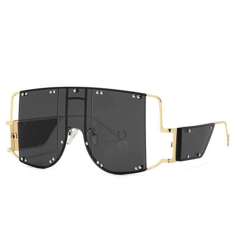 Oversized Metal Rivet Eyewear