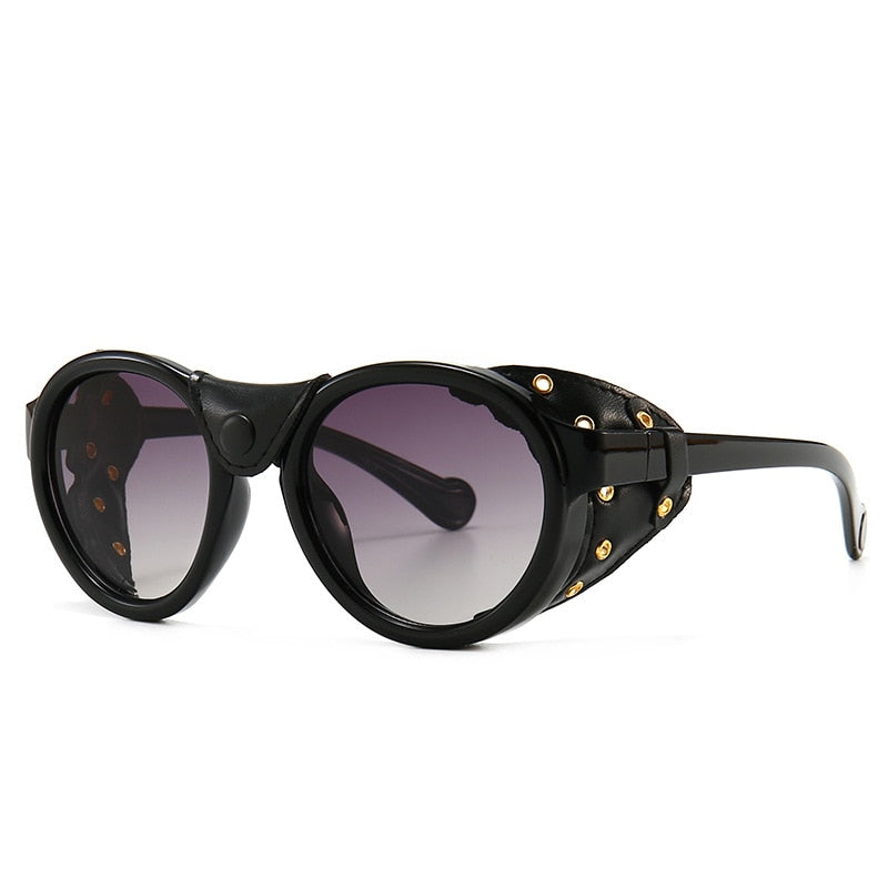 Steam Punk Oval Windproof Sunglasses