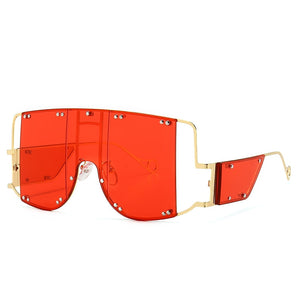 Oversized Metal Rivet Eyewear