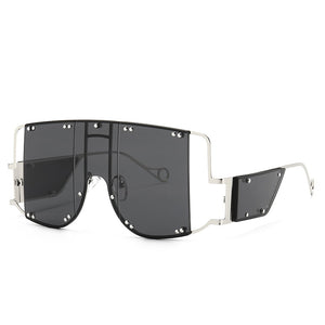 Oversized Metal Rivet Eyewear