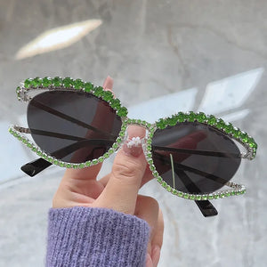 Fashion Luxury Crystal Shiny Sunglasses