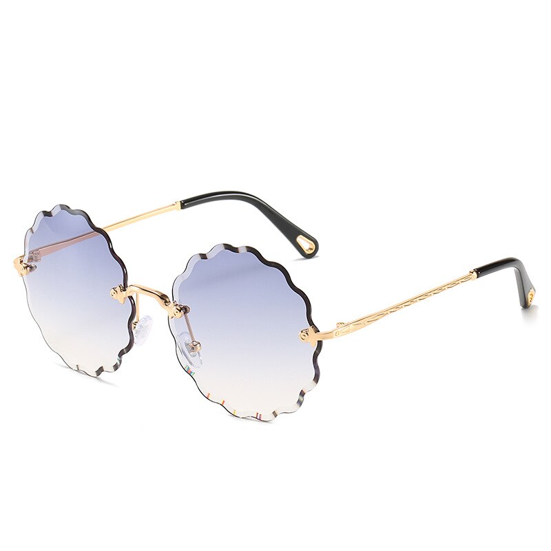 Round Rimless Sunglasses