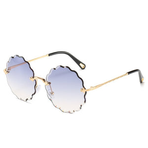 Round Rimless Sunglasses