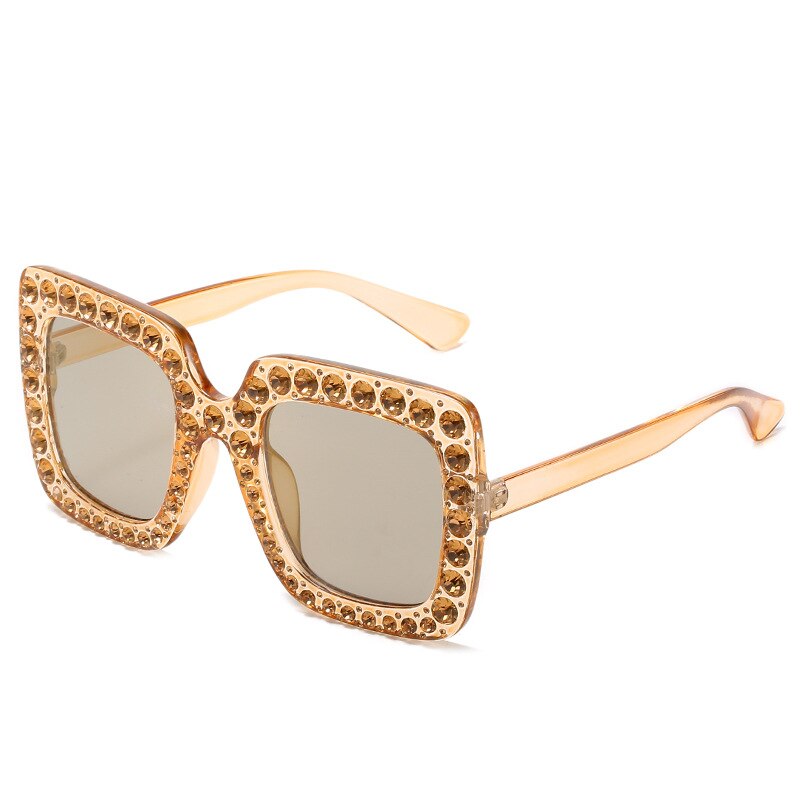 Vintage Oversized Square Diamond Sunglasses