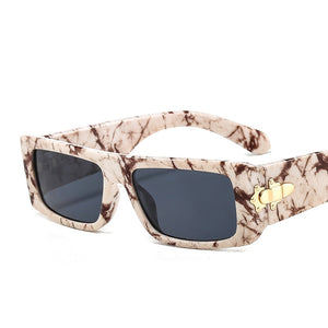 Marbling Rectangle Sunglasses