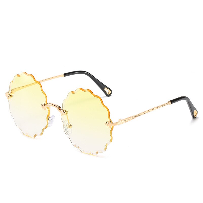 Round Rimless Sunglasses