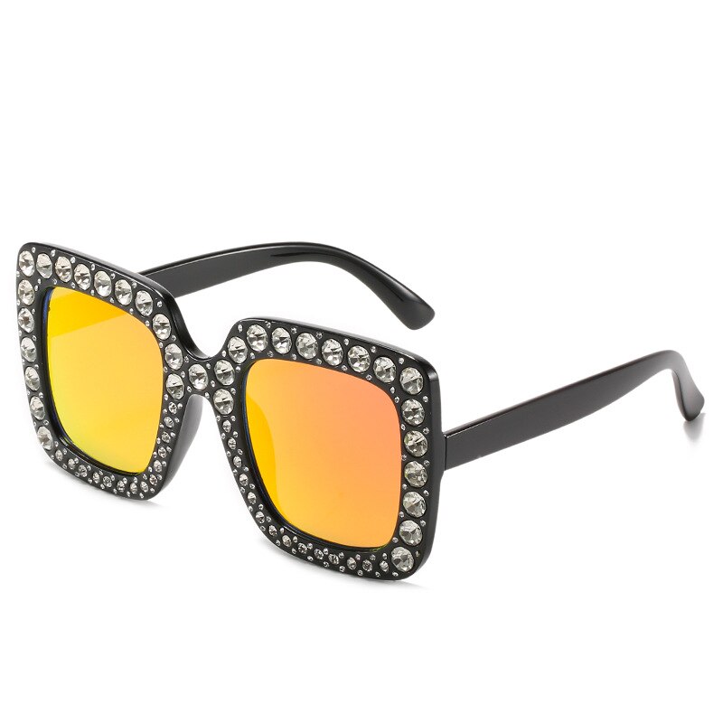 Vintage Oversized Square Diamond Sunglasses