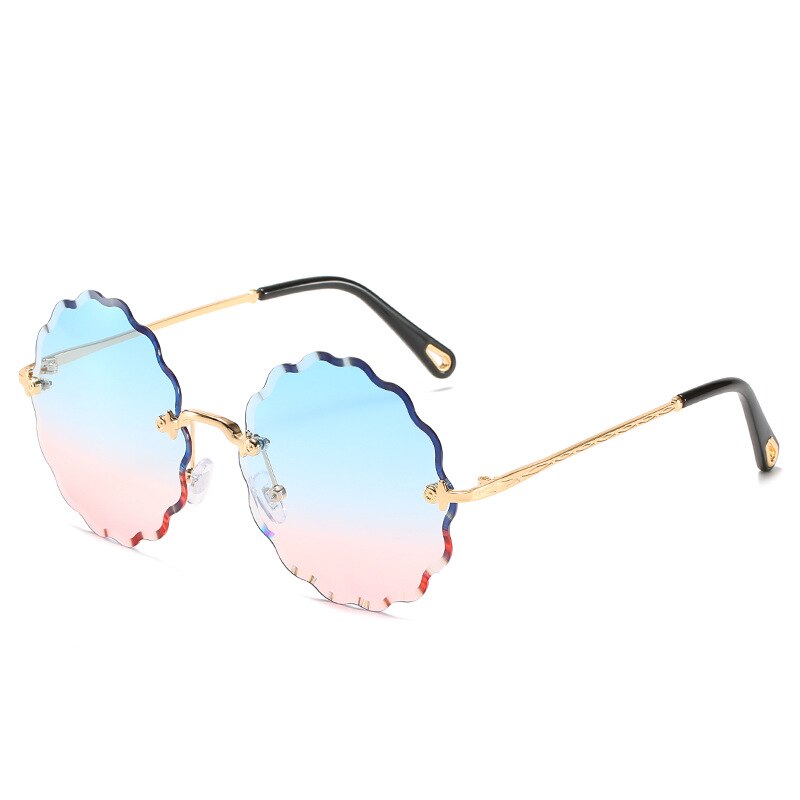 Round Rimless Sunglasses